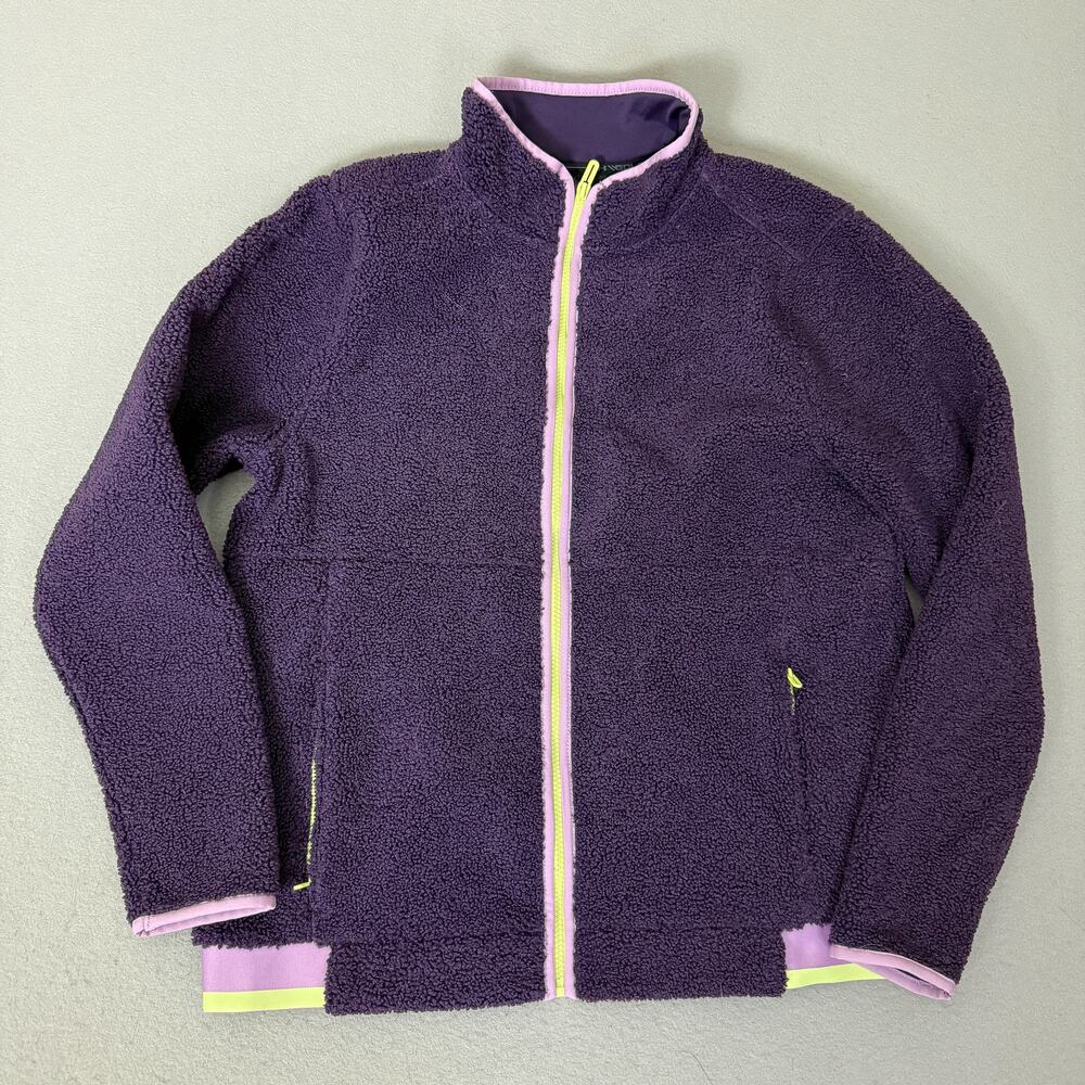 Under Armour Golf Fleece Jacket Womens Large Purple Full Zip Cozy Soft